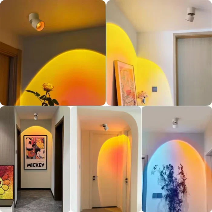 Frendorf | AuraLite Modische Zimmerlampe zum Sonnenuntergang