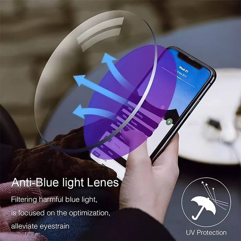 Frendorf | 2024 neue hohe Härte Anti-Blau Licht Saphir Lesebrille Dual Focus Intelligente Lesebrille