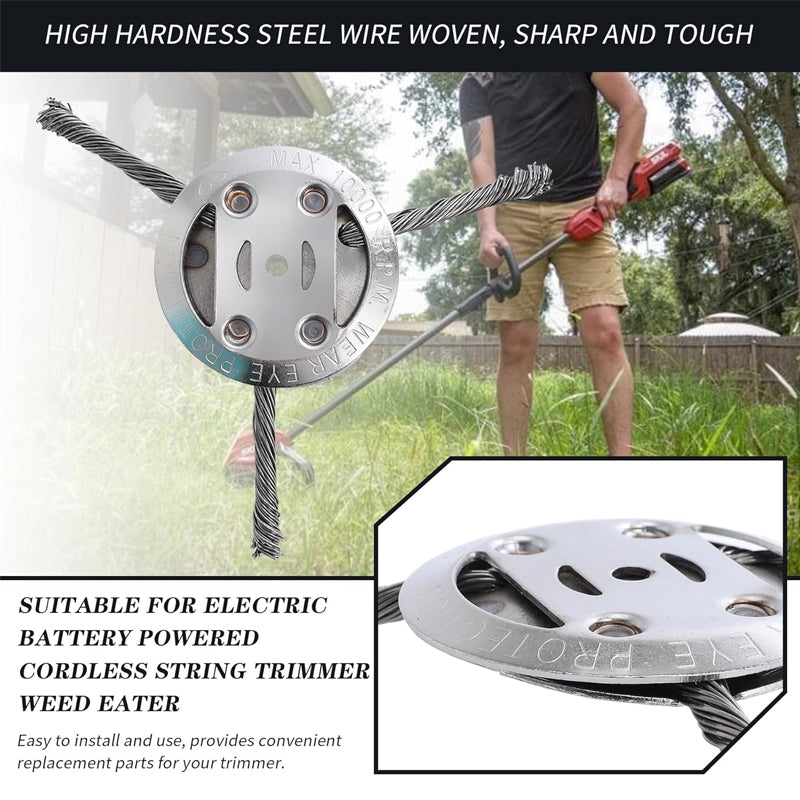 Frendorf | 6 Zoll Stahl Draht Bürstenmäher Trimmer Kopf