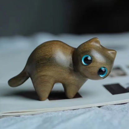 Frendorf | Sandelholz handgefertigter Holzkatze