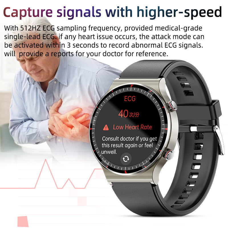 Frendorf |  CFDA EKG Blutsauerstoff Herzfrequenz Gesundheitsüberwachung Smart Watch