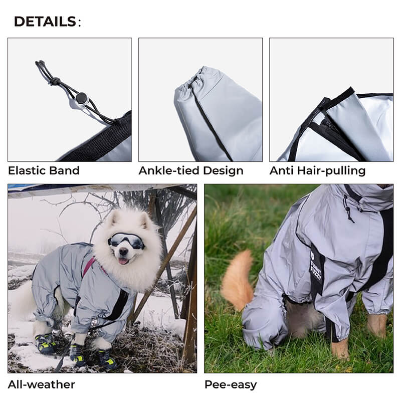 Reflektierender Allwetter wasserdichter cooler Hundezubehör Regenmantel