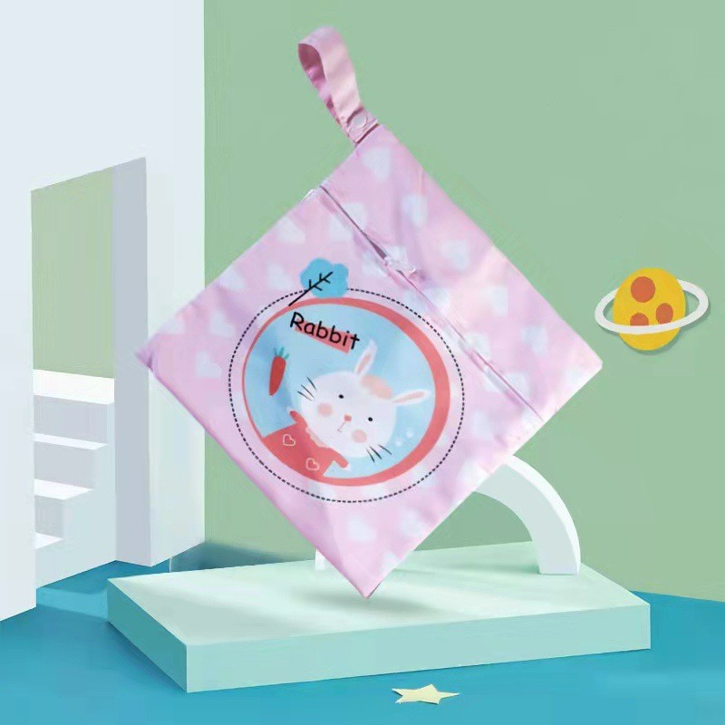 Frendorf | Wasserdichte Windeltasche mit Reißverschluss – Wetbag für Kinderwagen