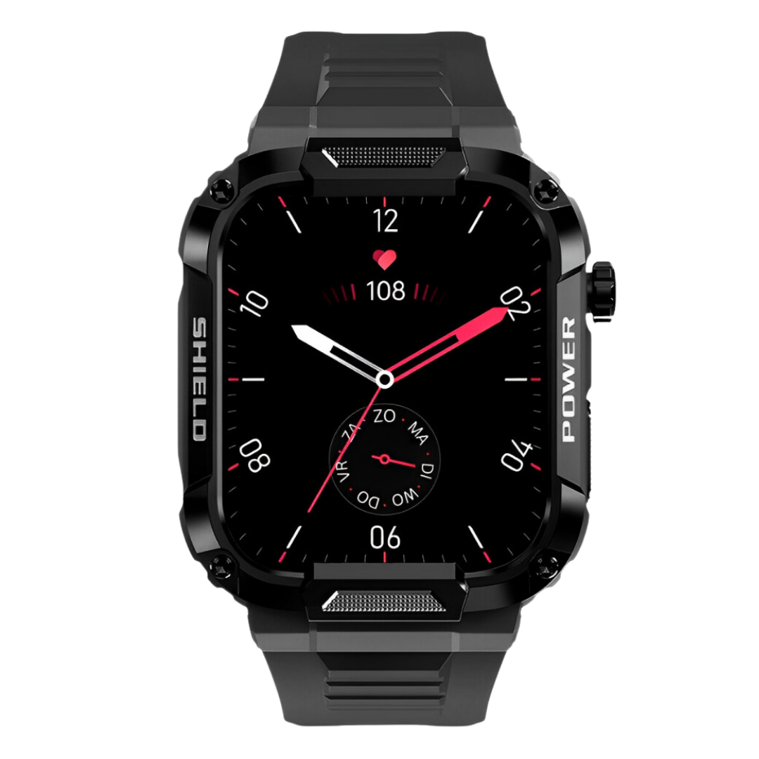 Frendorf | IronPulse X1 Robuste Smartwatch – Stoßfest, Wasserfest & Gesundheitsmonitor