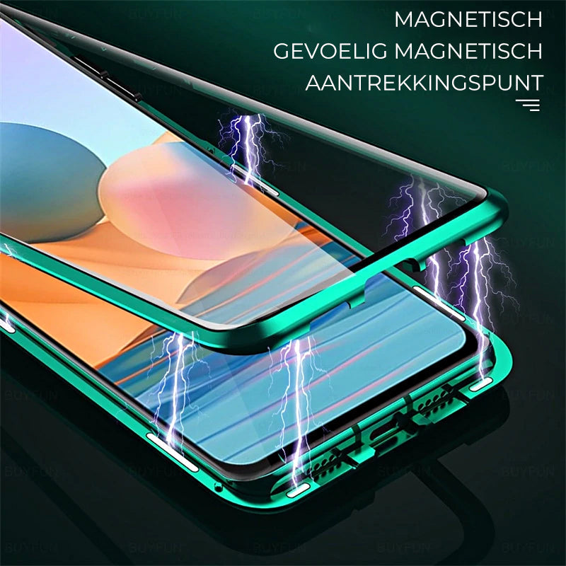 Frendorf | Magnetisches gehärtetes Glas Doppelseitige Handyhülle für Samsung