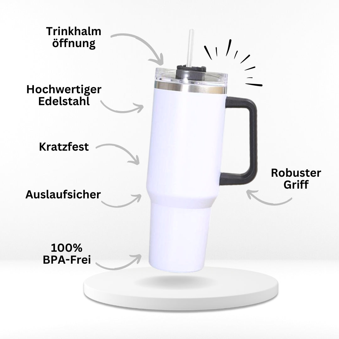 Frendorf | Mobile Thermo Tasse mit Strohhalm