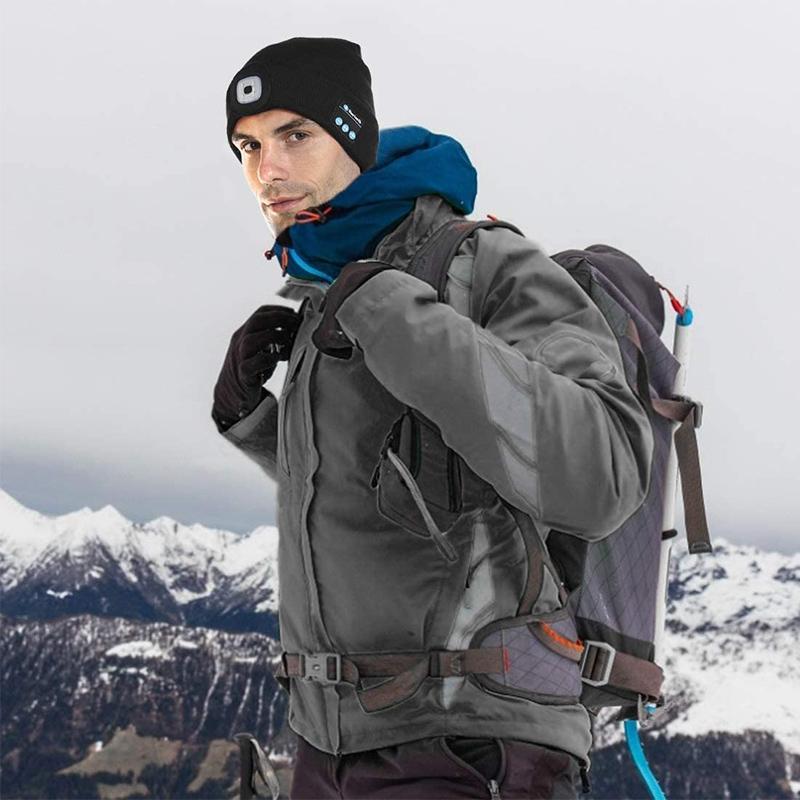 Frendorf | Bluetooth-Mütze mit LED-Scheinwerfer