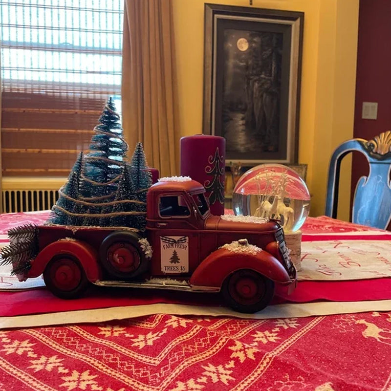 Frendorf | Roter Bauernhof-LKW Weihnachten Dekorationen