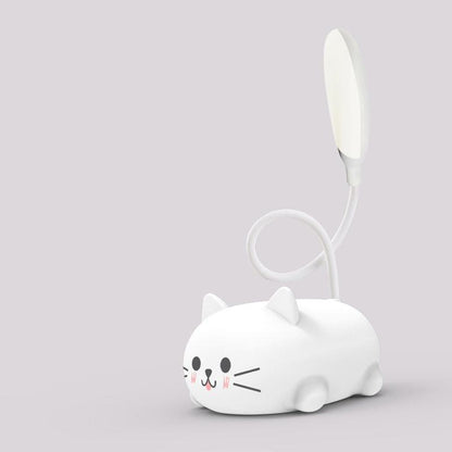 Frendorf | Mini Cartoon Cat LED Augenschutz Leselampe USB wiederaufladbare Schreibtischlampe