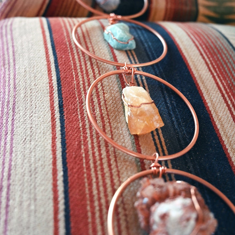 Frendorf | Rohes Kristall 7 Chakra Edelstein Wanddekoration