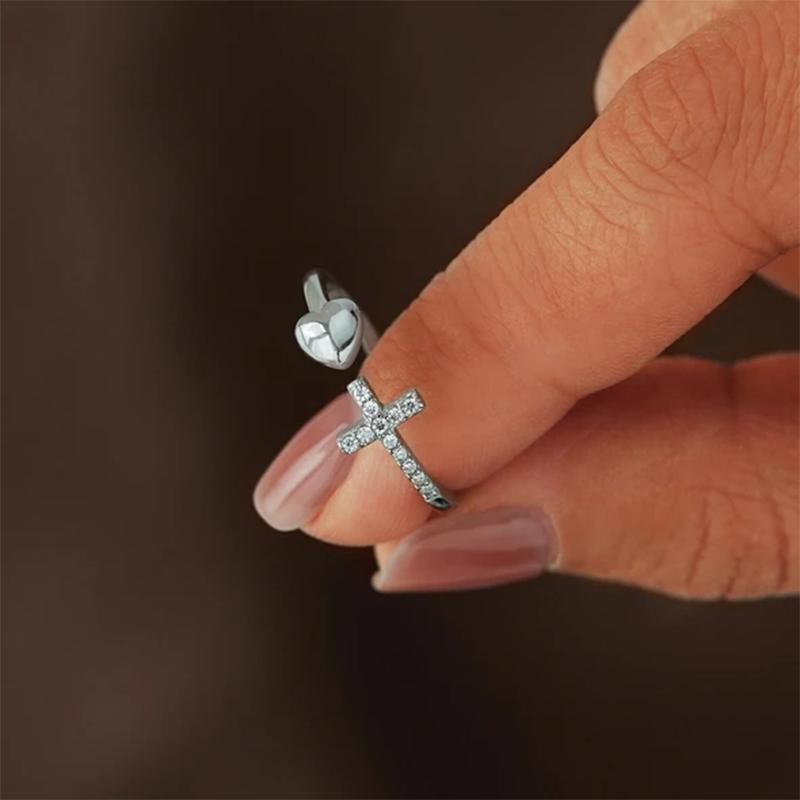Frendorf | Love S925 Sterling Silber Kreuz Ring