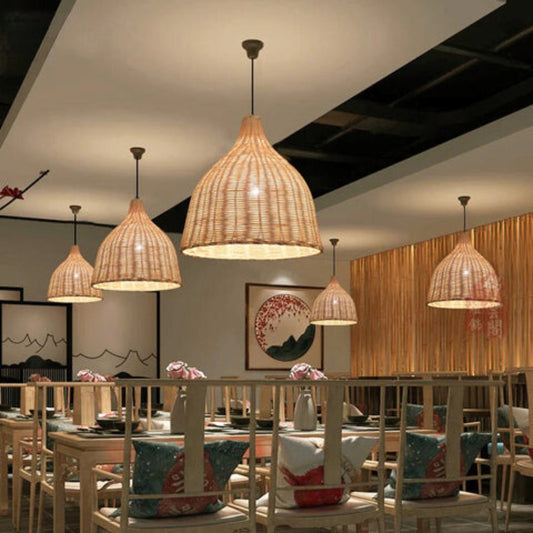 Frendorf | RusticGlow - Geflochtene Rattan-Pendelleuchte