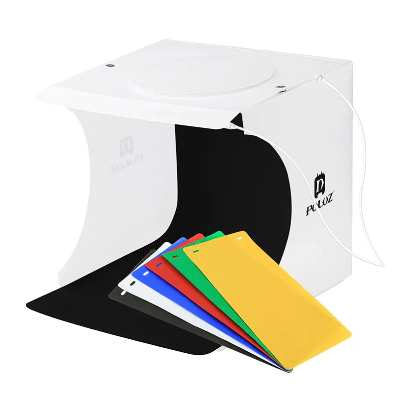 Frendorf | 23cm Mini Fotostudio Lichtkasten mit weichem Licht für atemberaubende Schmuck- & Produktaufnahmen