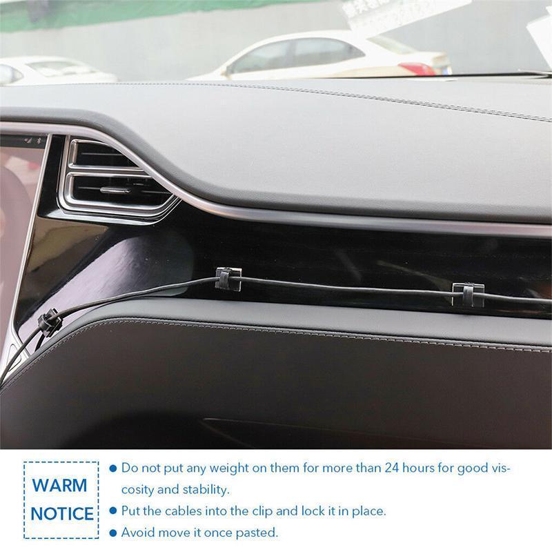 Frendorf | 100 Stück Klebe-Kabelclips Drahtklemmen Auto KabelOrganizer Kabelbinder