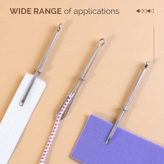 Frendorf | 2-teiliger DIY-Rope-Guide-Vorwärtsgerät-Werkzeug elastischer silberner Clip Nadel Nähzubehör