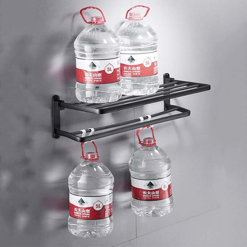 Frendorf | Einfache Organizer Badezimmer Aluminium Faltbarer Handtuchhalter