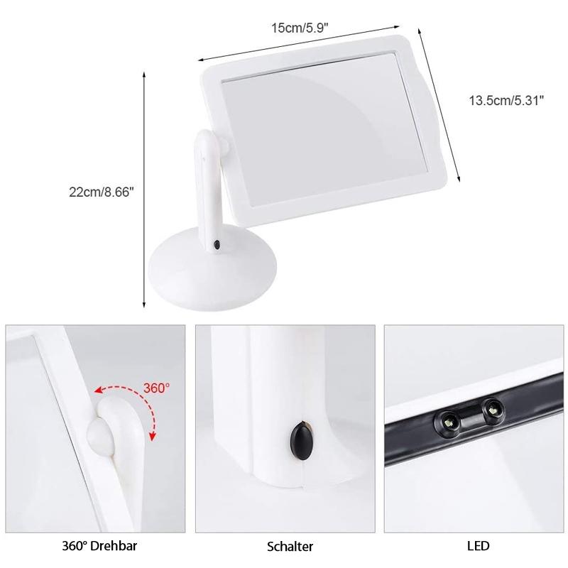 Frendorf | Handfrei-Desktop-Lupe mit LED