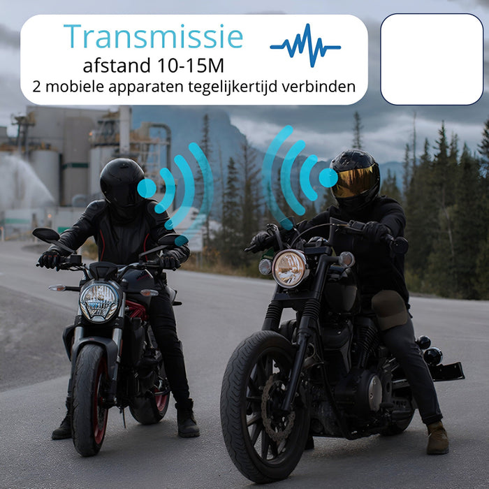 Frendorf | Drahtloser Motorhelm-Headset | Sicher Kommunizieren und Fahren | Immer Verbunden