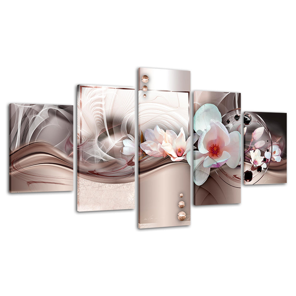 Pink Flower Vortex 5 Stück - Leinwand Wandkunst Malerei