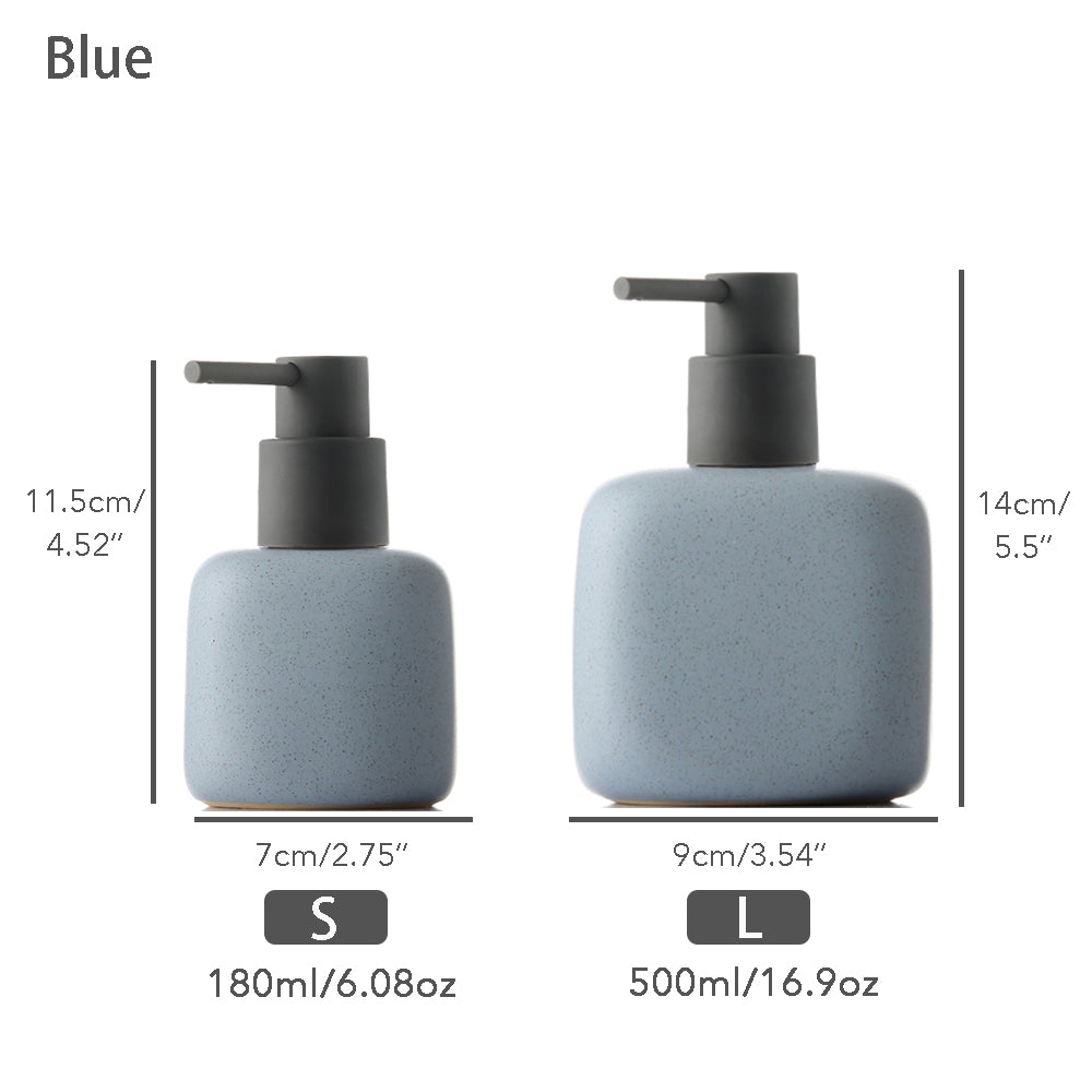 Keramischer Seifenspender, Flüssigkeitsbadflasche, simples Design, nachfüllbare wiederverwendbare Lotionpumpe für Badezimmer Küche
