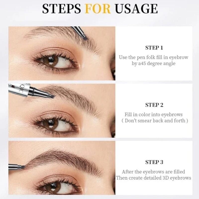 Frendorf | Wasserdichter 3D-Microblading-Augenbrauenstift mit 4 Gabelspitzen