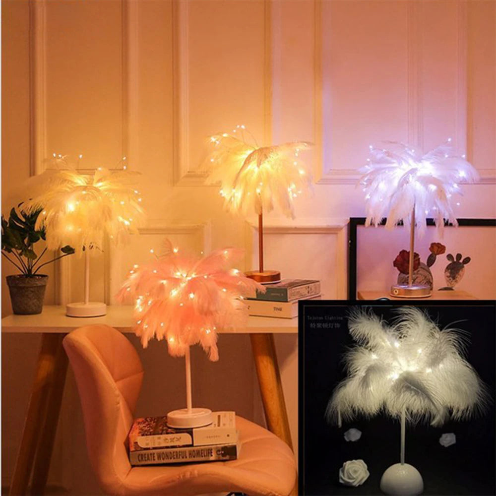 Kreative Baum feder tischlampe