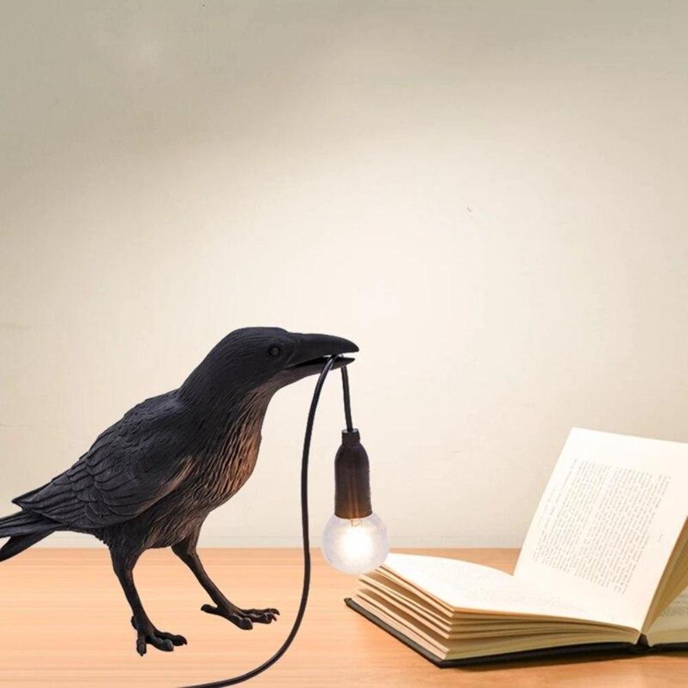 RoyaleGlow Nordic Crow Bird Lamp - Einzigartige Wandlampe