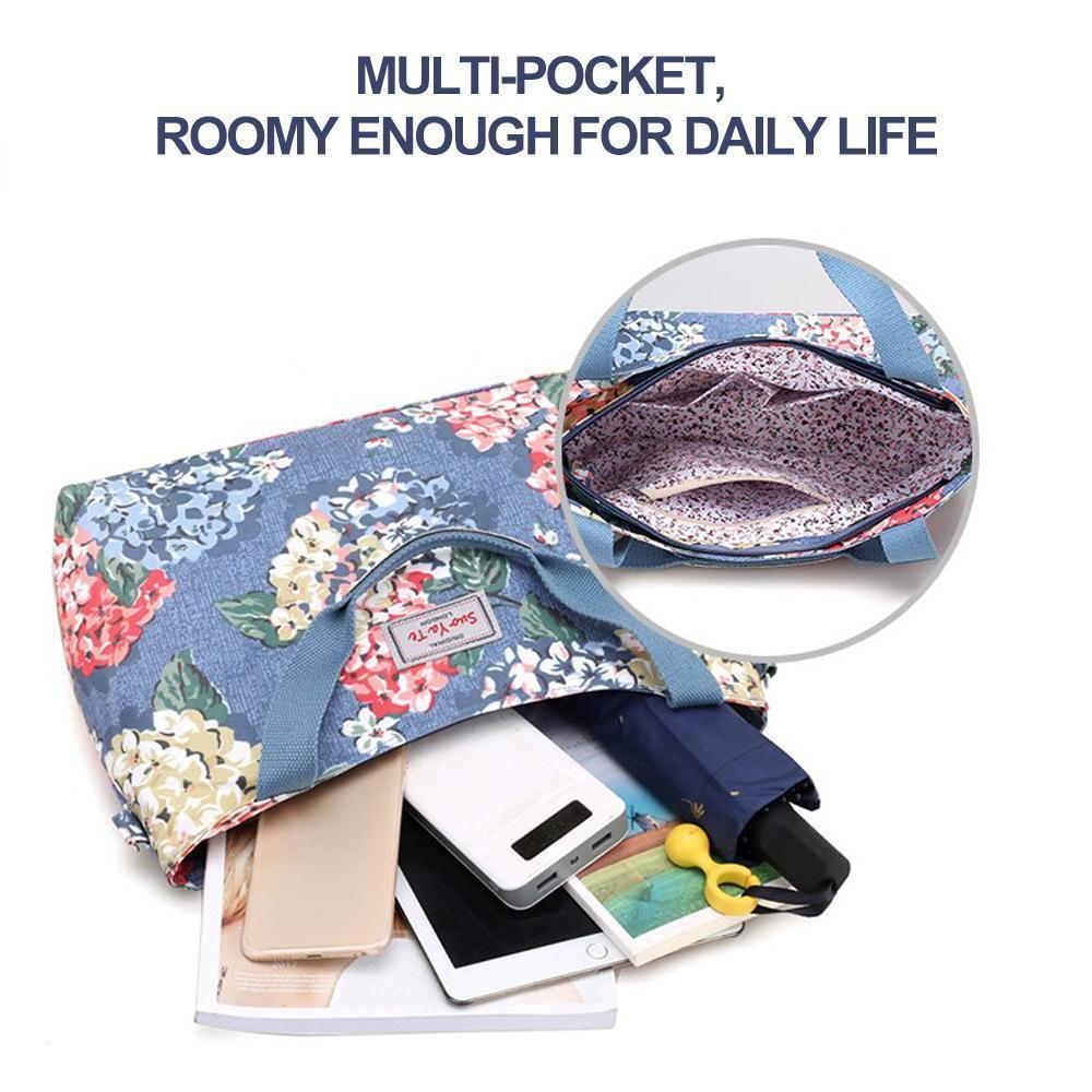 Frendorf | Blumenmuster Große Kapazität Schultertasche