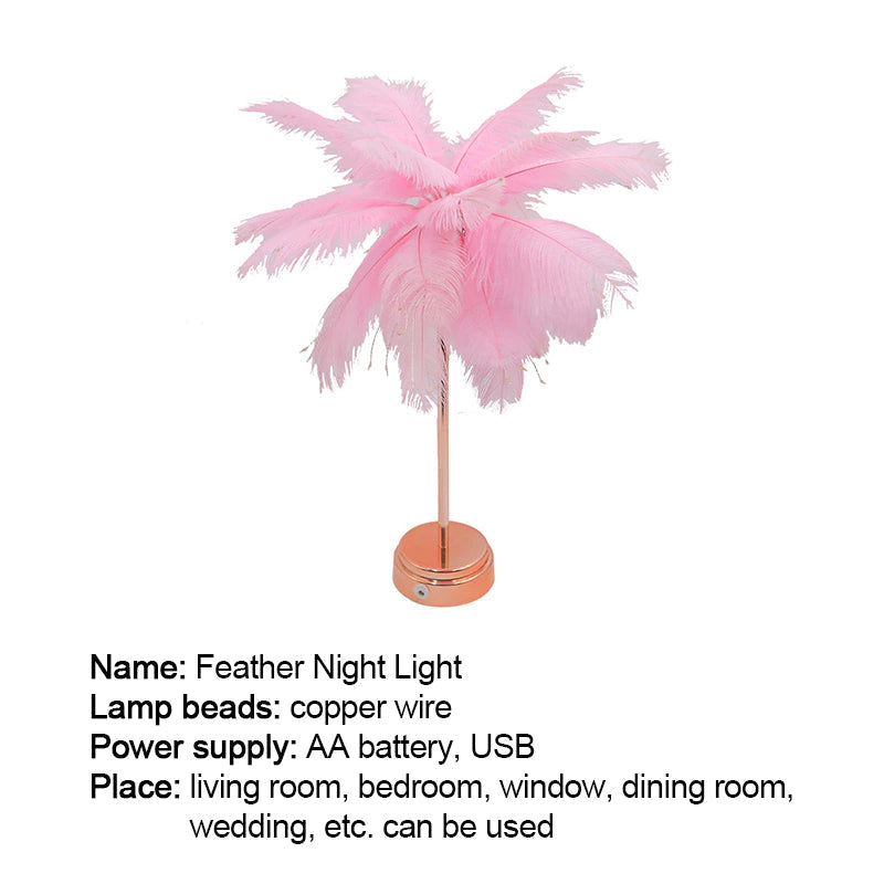 Kreative Baum feder tischlampe