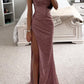 Frendorf | Romantisches Maxikleid mit Pailletten, Wasserfallausschnitt, Korsett und Schlitz