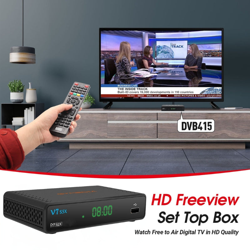 Frendorf | V7 S5X Freeview Box Recorder – HD TV-Aufnahmegerät mit integriertem Freeview