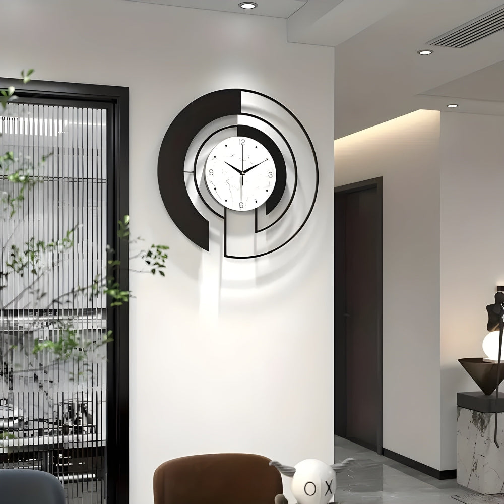 Frendorf | SerenityTick – Leises geometrisches Wanduhr mit ruhigem Lauf für friedliche Räume