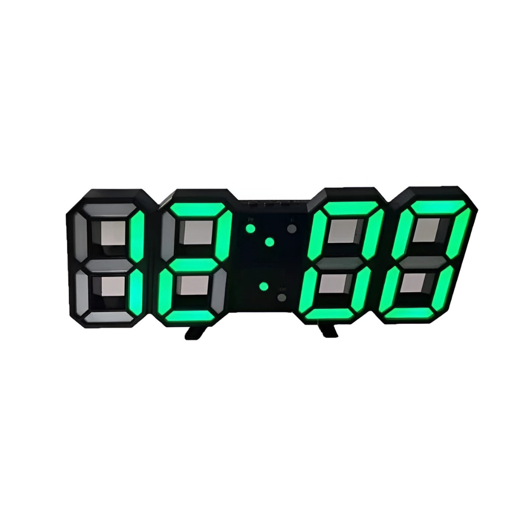 Frendorf | Designer LED 3D Wanduhr mit digitaler Anzeige und intuitiver Bedienung