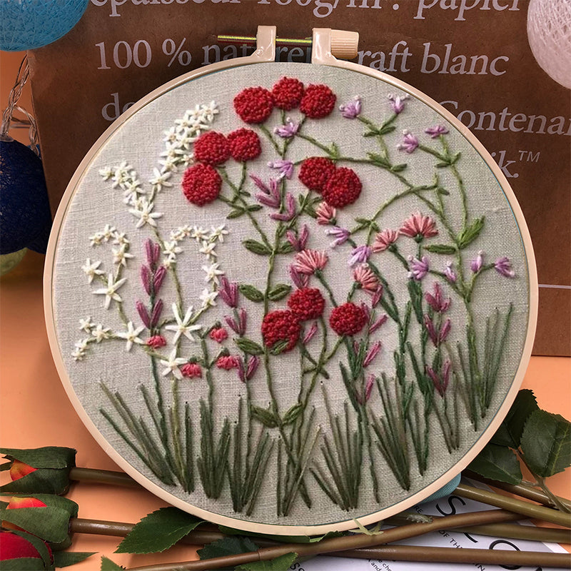 Frendorf | Stickrahmen-Blumen-Kit für Anfänger