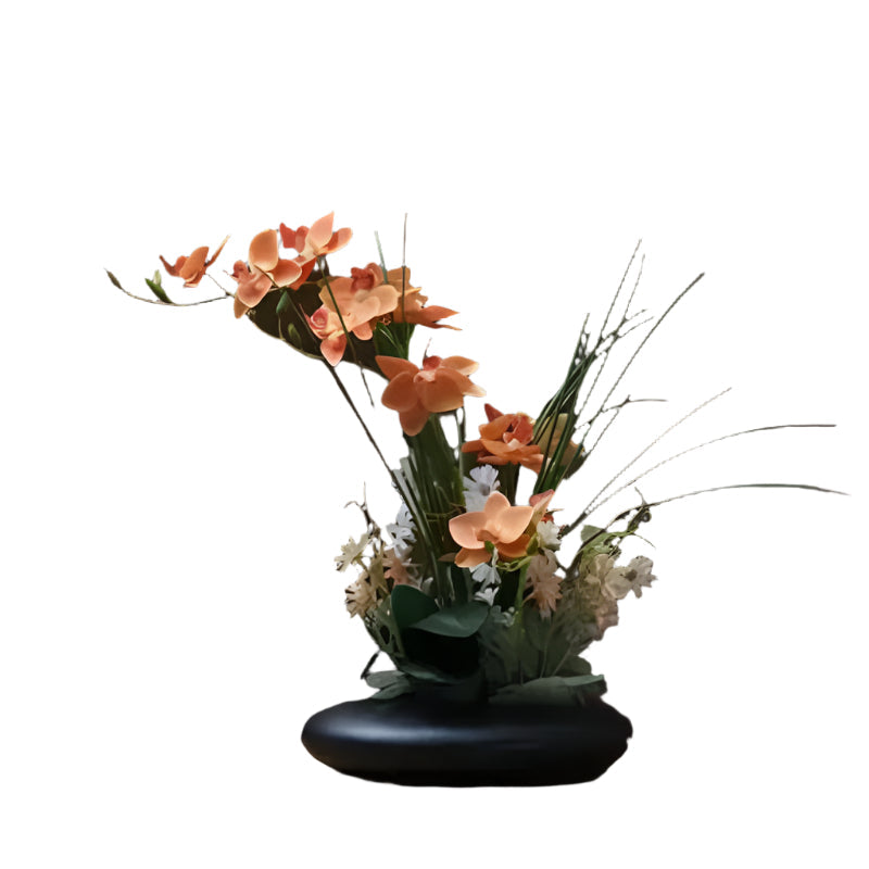 Frendorf | OrchidElegance künstliches Orchideensortiment – Lebensechte Blumenarrangement in einer modernen Vase