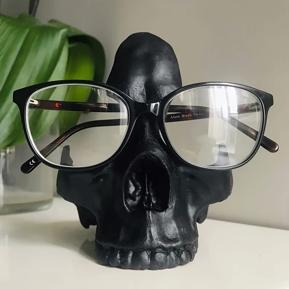 Frendorf | SkullArt Brillenhalter Schädel Statue | Gothic Stil | Deko für Zuhause | Brillenständer