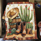 Cowboy In Desert Quilt