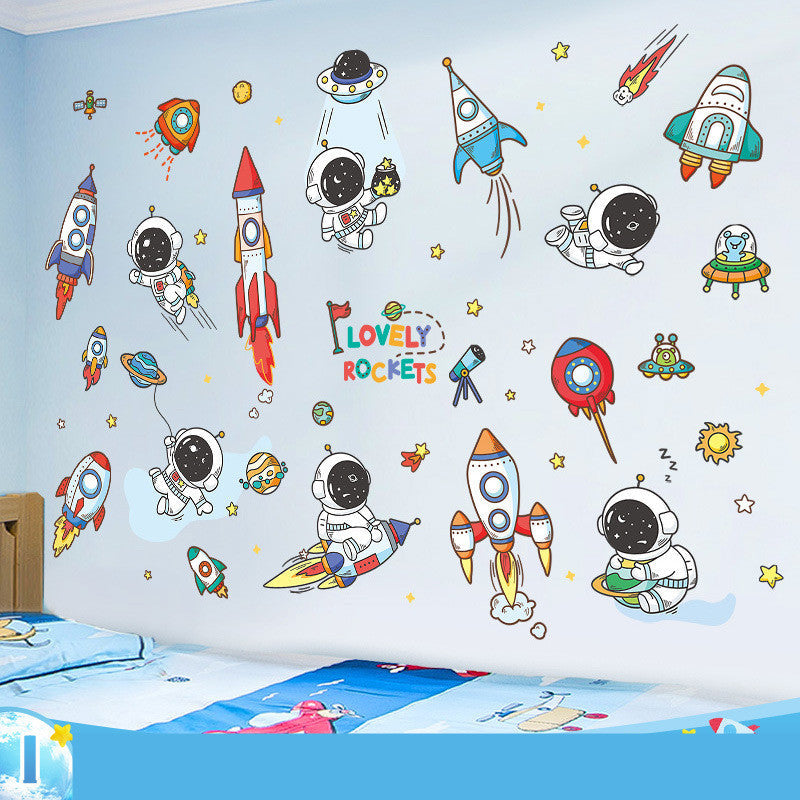Frendorf | Cartoon Wandtattoos Astronautenabenteuer
