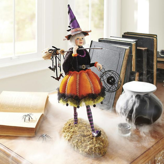 Frendorf | Halloween-Figurine | Handgemachte Hexendekoration | Harz