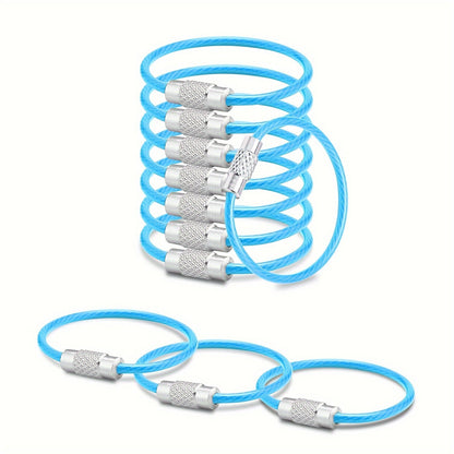 Frendorf | Stahl Kabel Schlüsselanhänger Set – Nachhaltige Schlüsselanhänger für Reisen und Aktivitäten im Freien
