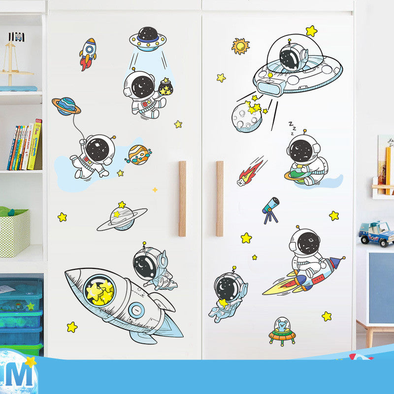Frendorf | Cartoon Wandtattoos Astronautenabenteuer