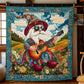 Hippie Gnom playing Guitar Quilt