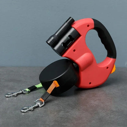 Frendorf | LumiLeash 2-in-1 Doppel-Hundeleine mit LED-Lampe & Kotbeutelhalter