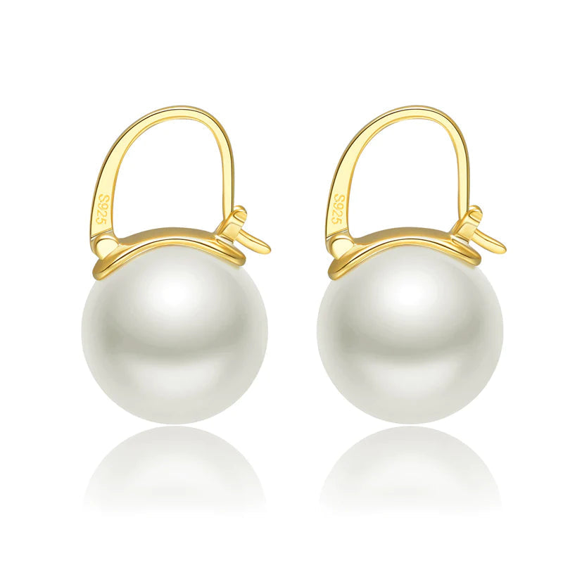 Frendorf | Black pearl earrings Available in white champagne gray gold and black pearl dangling earrings