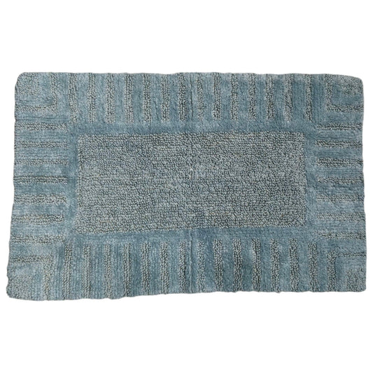 Frendorf | BABY BLUE Badezimmermatte 50x80cm - 100% Baumwolle, weich & saugfähig, rutschfestes Design, schnelltrocknend & maschinenwaschbar - Perfekt für Badezimmer oder Schlafzimmer