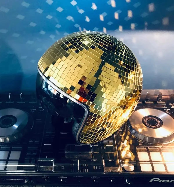 Frendorf | Disco-Kugel-Helm mit einziehbarem Visier