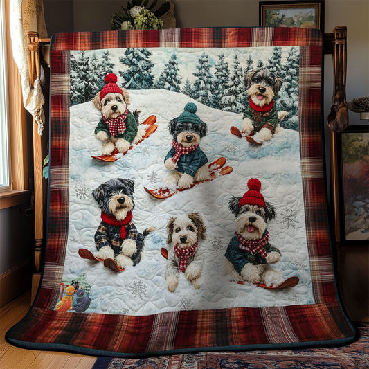Mini Schnauzer Winter Spieldecke