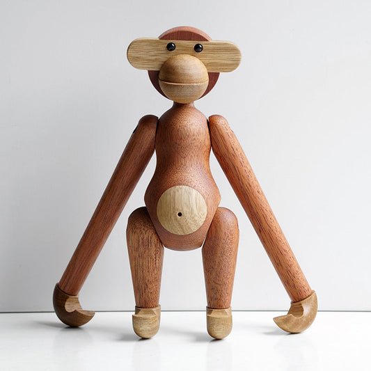 Cheeky Monkey Massivholz Ornament