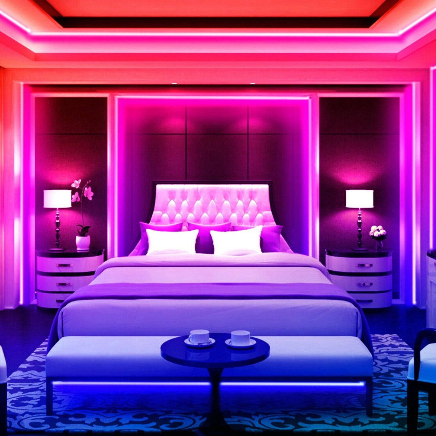 Frendorf | 5M LED Streifenlicht 5050 SMD RGB wasserdicht Smart WIFI IR APP Controller