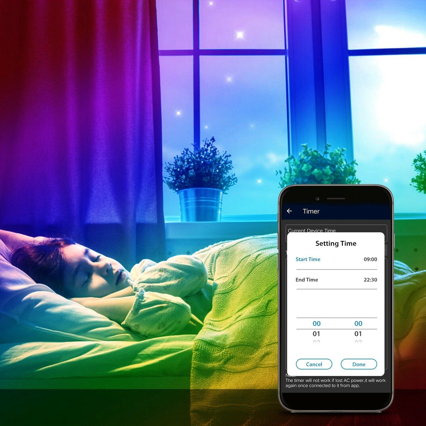 Frendorf | 5M LED Streifenlicht 5050 SMD RGB wasserdicht Smart WIFI IR APP Controller